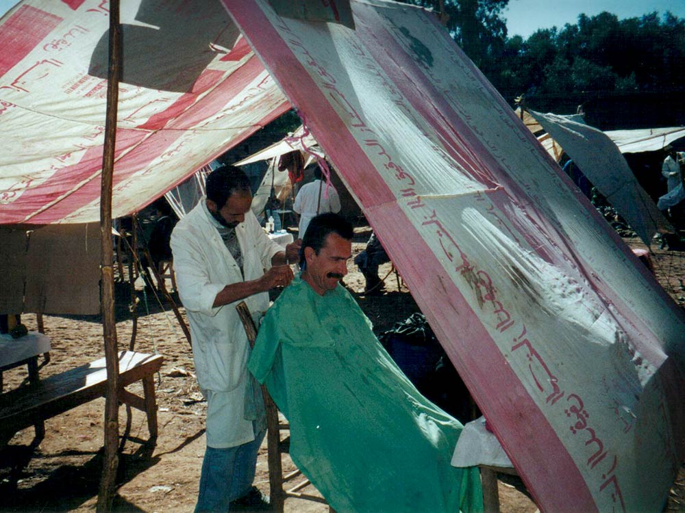 Morocco at the barber